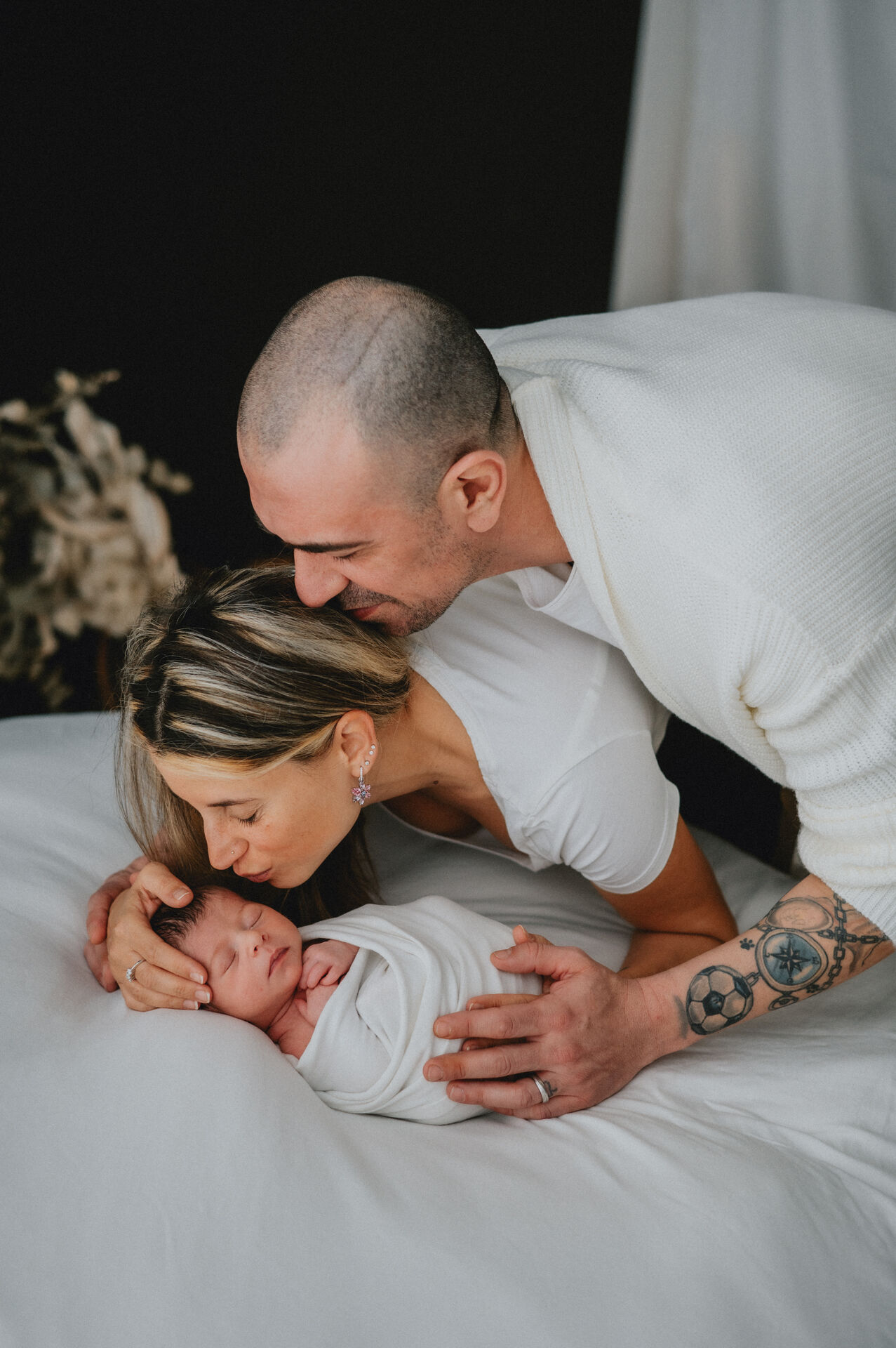 Preparazione sessione fotografica newborn